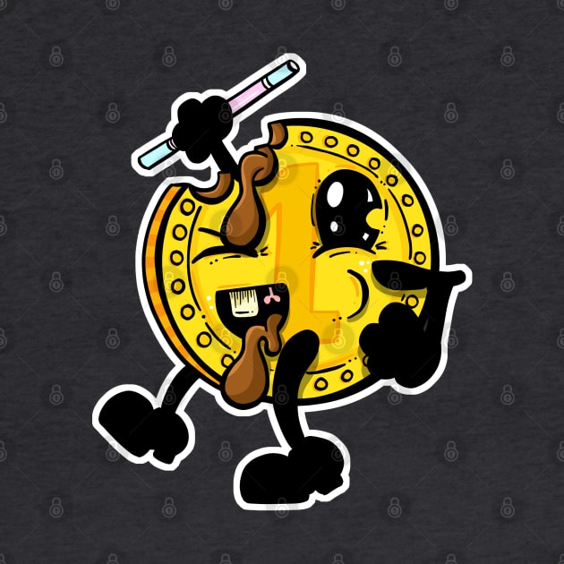 Benny Bad Chocolate Penny Coin Retro Cartoon by Squeeb Creative